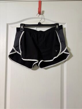 Active USA Black Athletic Shorts with White Trim